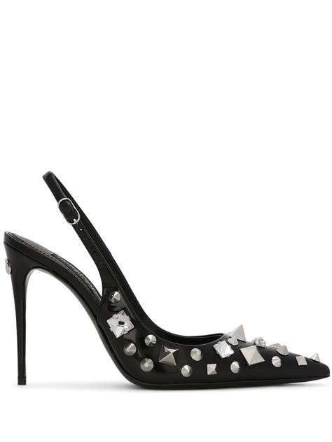 dolce gabbana slingbacks with cameo brooch|farfetch dolce gabbana pump.